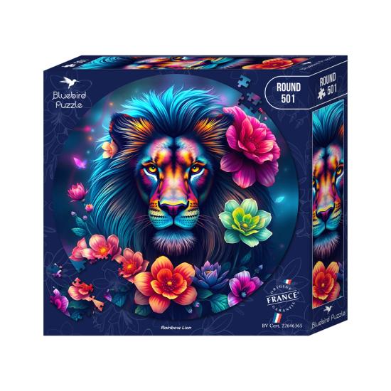 Puzzle Bluebird Rond Lion Arc-En-Ciel 501 pièces