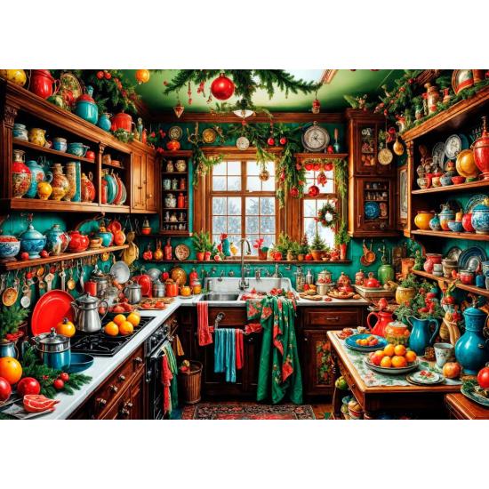 Puzzle Bluebird Cuisine De Campagne De Noël 1500 pièces