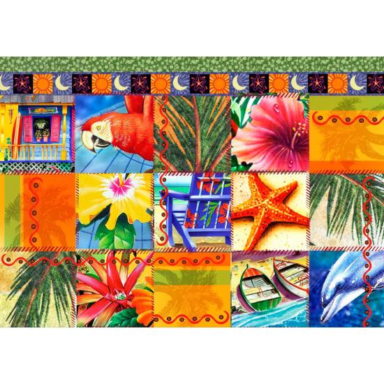 Bluebird Puzzle Quilt Mosaïque tropicale 1500 pièces