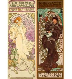 Puzzle Bluebird Collage Alfons Mucha de 500 pièces