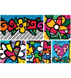 Puzzle Bluebird Collage Cœurs et fleurs 1500 pièces