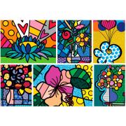 Puzzle Bluebird Collage Fleurs 2000 pièces