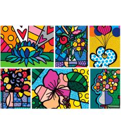 Puzzle Bluebird Collage Fleurs 2000 pièces