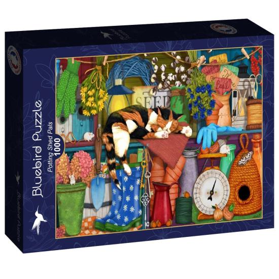 Puzzle Bluebird Les copains dans l'abri de jardin 1000 pièces