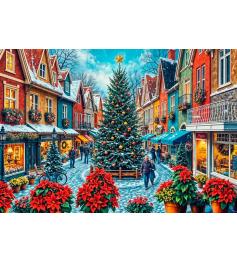 Puzzle Bluebird Shopping Sur La Place De Noël 1000 pièces