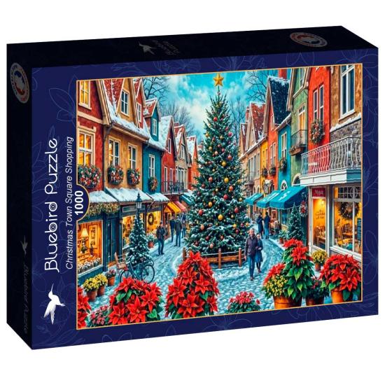 Puzzle Bluebird Shopping Sur La Place De Noël 1000 pièces