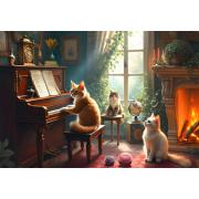Puzzle Bluebird Concert Félin 1000 pièces