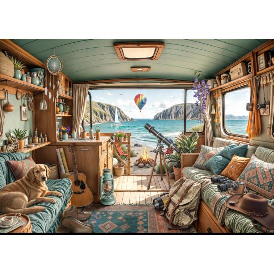 Puzzle Bluebird Camping Coast de 500 pièces