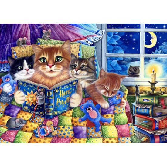 Puzzle Bluebird Histoires Du Soir Pour Chatons XXL 300 pièces