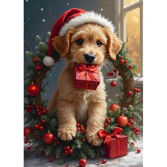 Puzzle Bluebird Le Chiot Du Père Noël XXL 300 pièces