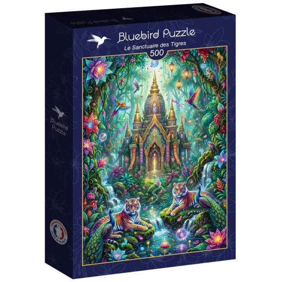 Puzzle Bluebird Le Sanctuaire Des Tigres 500 pièces