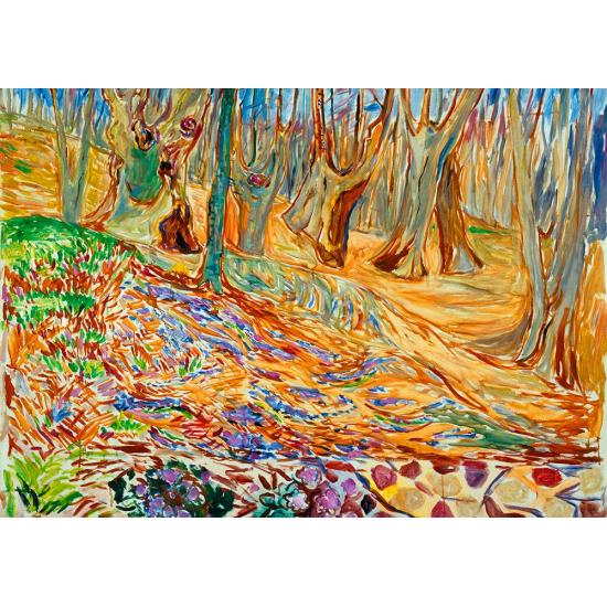 Bluebird Elm Forrest au printemps Puzzle 1000 pièces