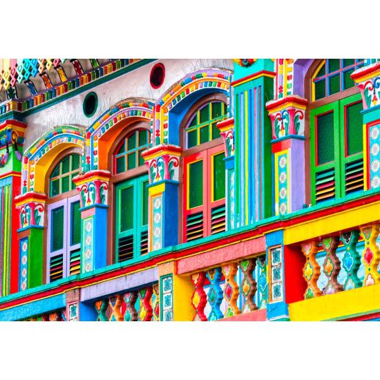 Puzzle Bluebird Façade Colorée, Singapour 1000 pièces