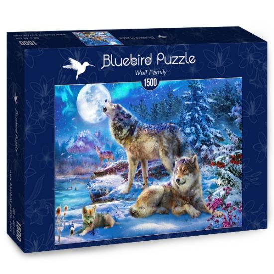 Puzzle Bluebird Famille de loups en hiver 1500 pièces