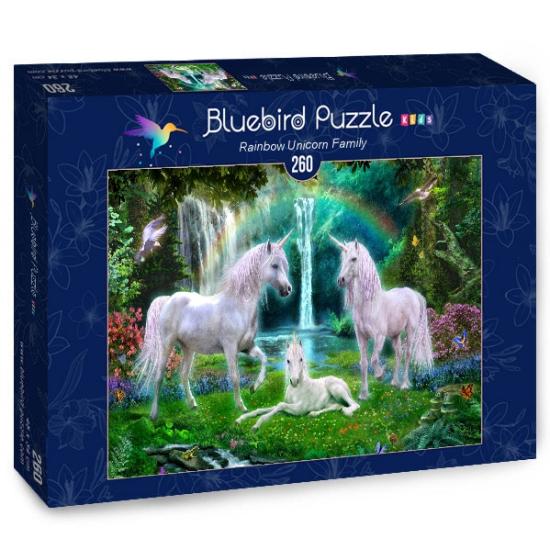 Puzzle famille licorne arc-en-ciel Bluebird 260 pièces