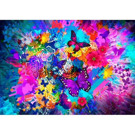 Puzzle Bluebird Fleurs et Papillons 1000 pièces