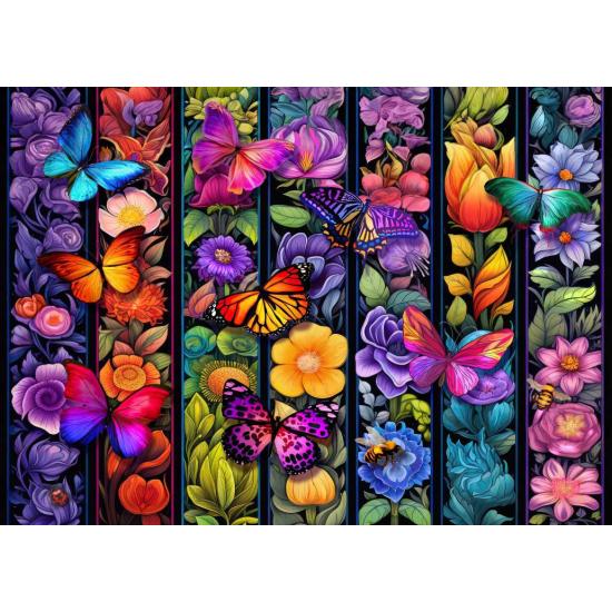 Puzzle Bluebird Fleurs et Papillons 1500 pièces Puzzle Bluebird Fleurs et Papillons 1500 pièces