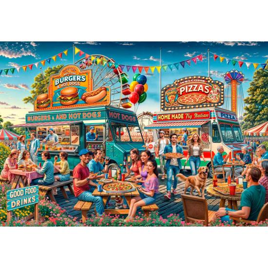 Puzzle Bluebird Food Trailer 1000 pièces