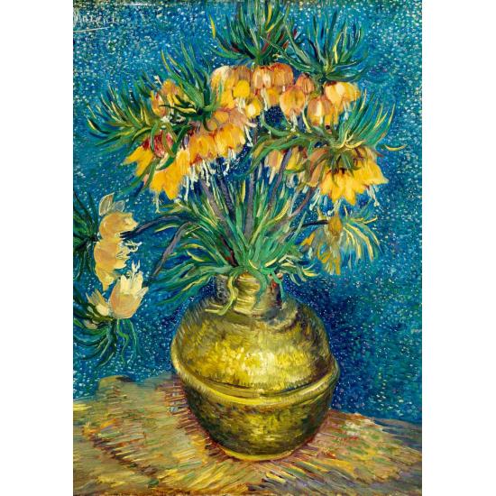 Puzzle Bluebird Imperial Fritillarys in Copper Vase 1000P