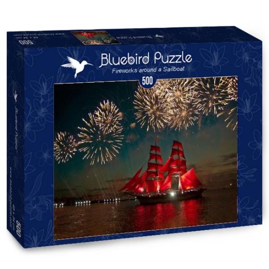 Puzzle Bluebird Feux d'Artifice Autour d'un Voilier 500
