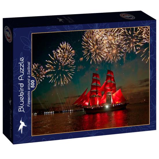 Puzzle Bluebird Feux d'artifice sur un Voilier 500 pièc Puzzle Bluebird Feux d'artifice sur un Voilier 500 pièc