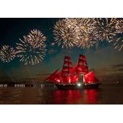 Puzzle Bluebird Feux d'artifice sur un Voilier 500 pièc