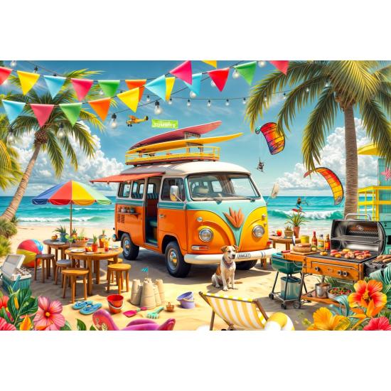 Puzzle Bluebird Camping-Car À La Plage 1000 pièces