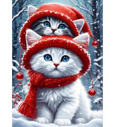 Puzzle Bluebird Chatons en hiver XXL 300 pièces