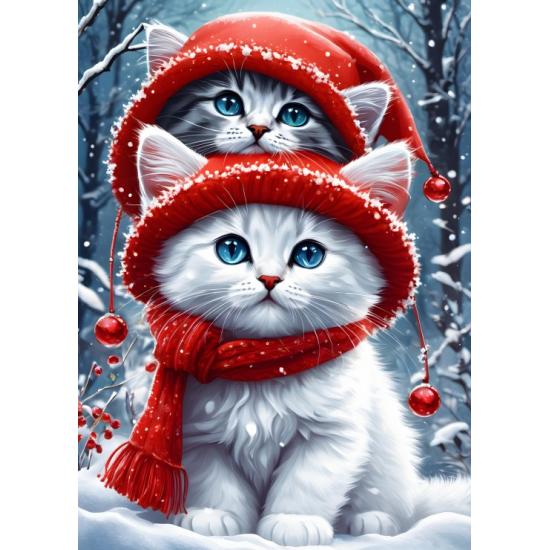 Puzzle Bluebird Chatons en hiver XXL 300 pièces