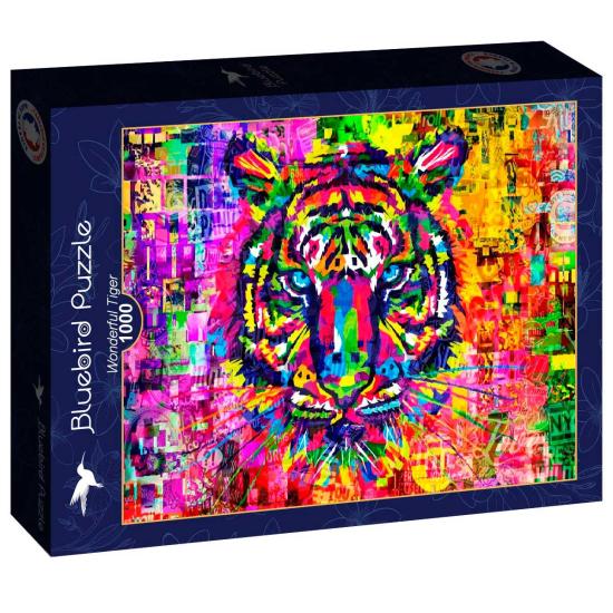Puzzle Bluebird Tigre coloré 1000 pièces