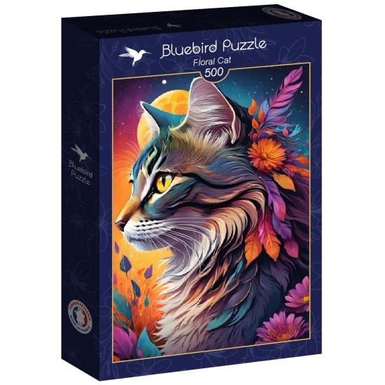 Puzzle Bluebird Chat Fleuri 500 pièces Puzzle Bluebird Chat Fleuri 500 pièces