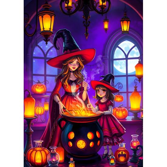 Puzzle Bluebird Sorts Et Citrouilles XXL 300 pièces