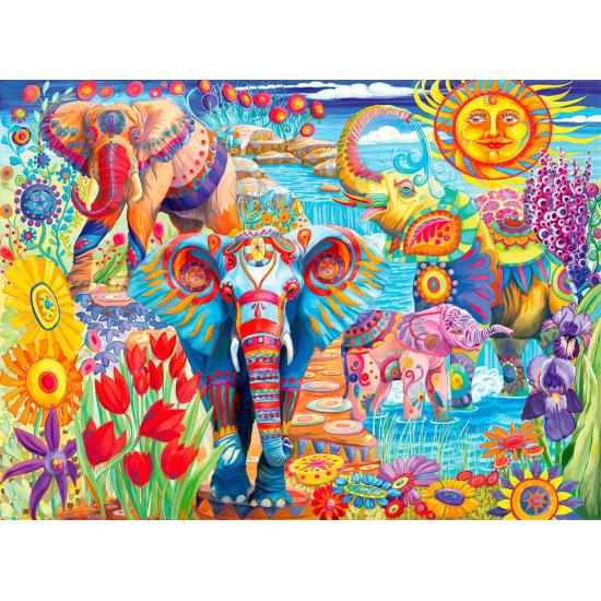 Bluebird Jardin d'éléphants colorés Puzzle 6000 pièces