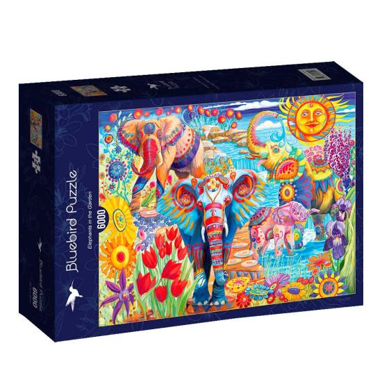 Bluebird Jardin d'éléphants colorés Puzzle 6000 pièces