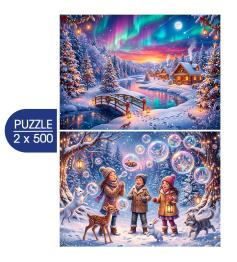 Puzzle Bluebird La Magie De L'Hiver 2x500 pièces