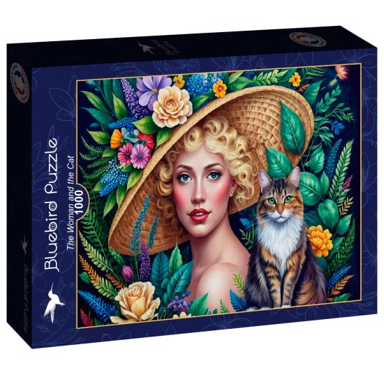 Puzzle Bluebird La Femme Et Le Chat 1000 pièces
