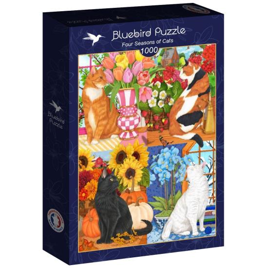 Puzzle Bluebird Les Quatre Saisons Des Chats 1000 pièces