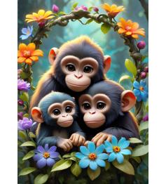 Puzzle Bluebird Singes Mignons XXL 300 pièces