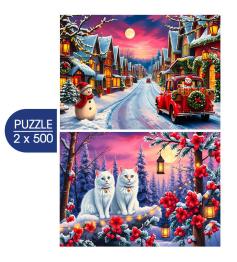 Puzzle Bluebird Prêt Pour Noël 2x500 pièces