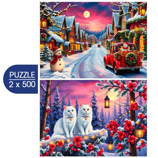 Puzzle Bluebird Prêt Pour Noël 2x500 pièces