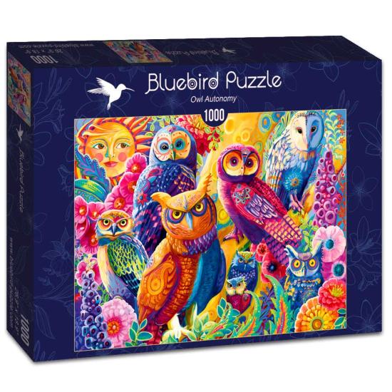 Puzzle Bluebird Hiboux colorés 1000 pièces Puzzle Bluebird Hiboux colorés 1000 pièces