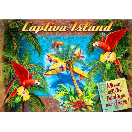 Puzzle Bluebird Perroquets et Palmiers 1500 pièces