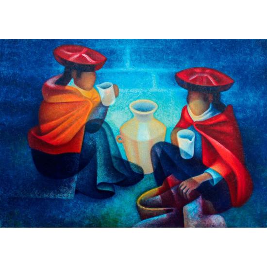 Puzzle Bluebird Les Marchands (Pérou) 1000 pièces