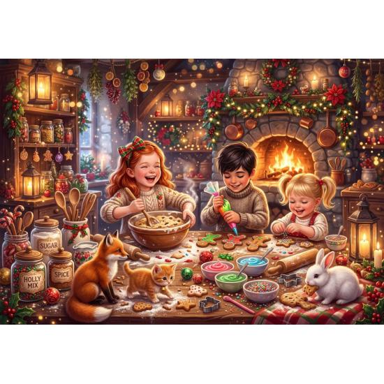 Puzzle Bluebird Les Petits Boulangers De Noël 1000 Pieces