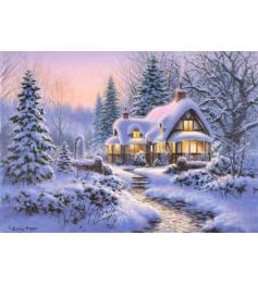 Cape d'hiver Bluebird sur 500 puzzle de cabane Willbie