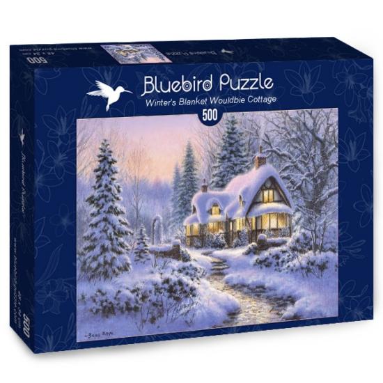 Cape d'hiver Bluebird sur 500 puzzle de cabane Willbie