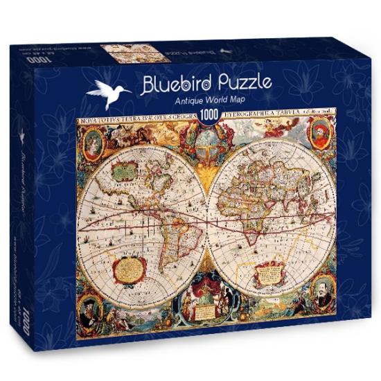 Bluebird Puzzle Carte du monde antique 1000 pièces