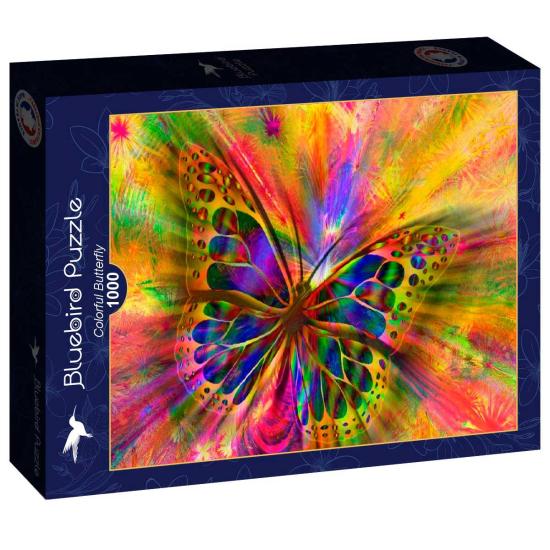 Puzzle 1000 pièces papillon coloré Bluebird