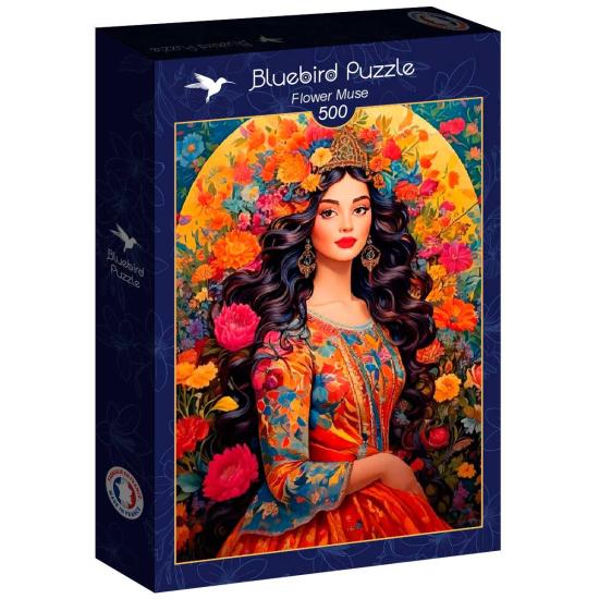 Puzzle Bluebird Muse Des Fleurs 500 pièces