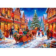 Puzzle Bluebird Noël Au Centre Du Village 500 pièces